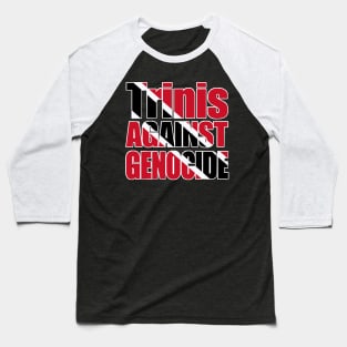 Trinis Against Genocide - Flag Colors - Front Baseball T-Shirt